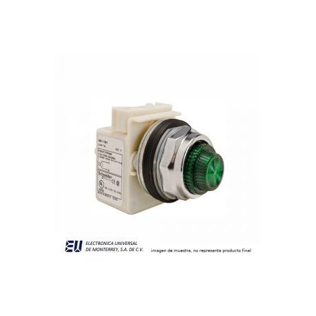 LAMPARA PILOTO VERDE C/TRANSFORMADOR 120V 30MM SQD – H9001KP1G31
