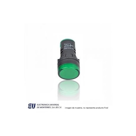 FOCO PILOTO VERDE  24V 22MM – AD16B-22DS-GRE-24