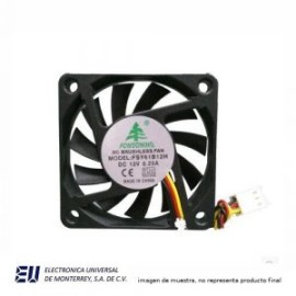 VENTILADOR 12VCD 60X60X10MM 3 HILOS – FSY61S12H