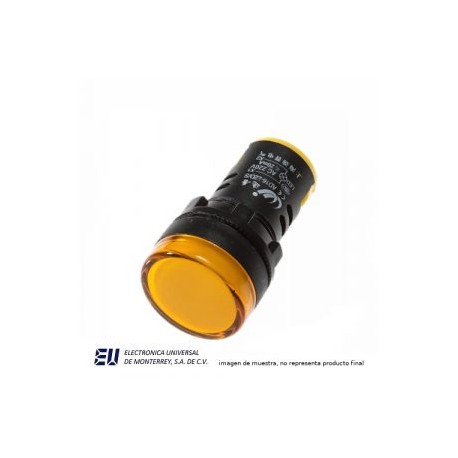 ZUMBADOR 22MM ILUMINADO AMARILLO  120V – AD16B22SA-A