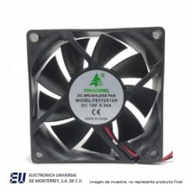 VENTILADOR 70X70X25 MM 12VCD  3 CABLES – FSY72S12H
