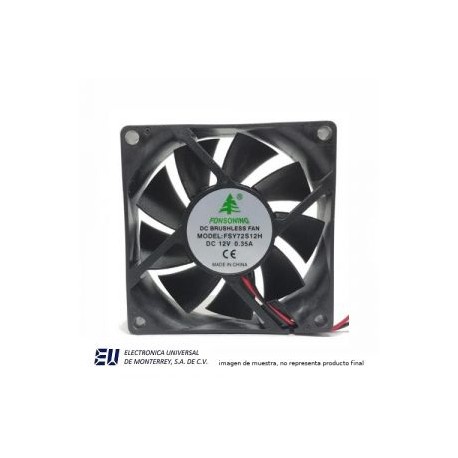 VENTILADOR 70X70X25 MM 12VCD  3 CABLES – FSY72S12H