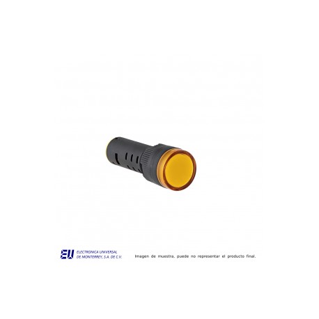 LED INDICADOR DE 16MM, AMARILLO  EN 24V – AD16B-16D-AM