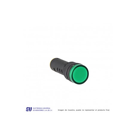 LED INDICADOR DE 16MM, VERDE EN 24V – AD16B-16D