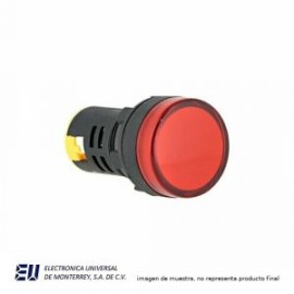 FOCO PILOTO ROJO 22MM 130V – AD16B-22DS-RED-120