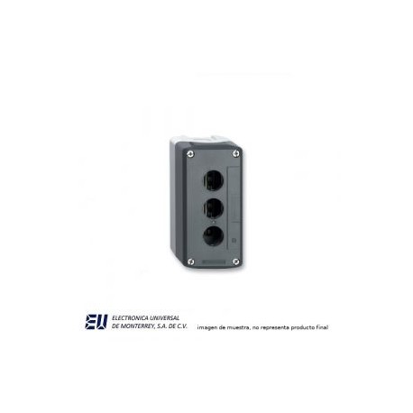 CAJA GRIS VACIA PAARA 3 BARRENOS TELEMEQ – XALD03